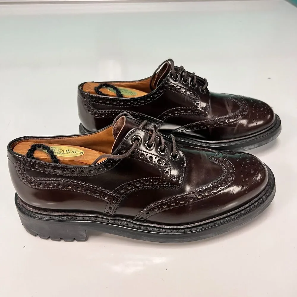 Church's Mcpherson Black Brogue Lace Derby Commando Sole 10.5 US EUC